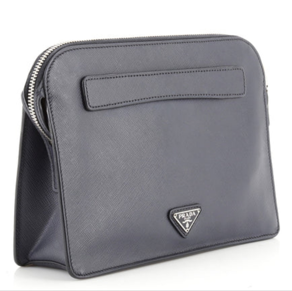 Prada leather wristlet
